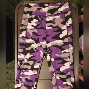 Pop Fit Purple Camouflage Leggings
